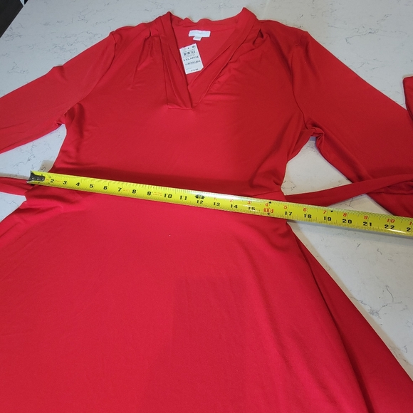 Charter Club revishing red A line Valentine's Day jersey dress size XXL - Picture 4 of 7